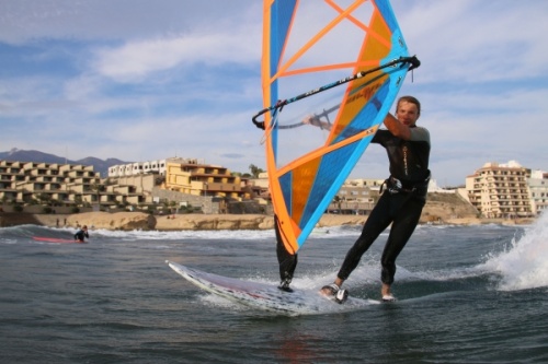 Windsurfing with TWS Tenerife Windsurfing Solution at Playa Sur in El Medano 09-12-2014