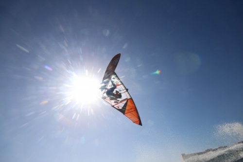 Wave windsurfing at El Cabezo in El Medano 01-01-2018