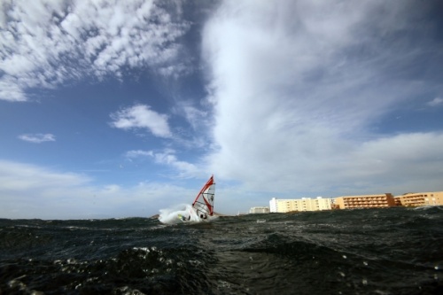 Wave windsurfing at El Cabezo in El Medano 06-03-2017