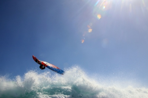 Wave windsurfing at El Cabezo in El Medano Tenerife 03-02-2019