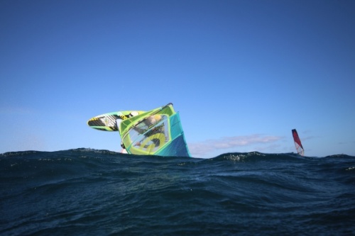 Wave windsurfing at El Cabezo in El Medano Tenerife 22-01-2019
