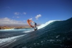 Windsurfing and kitesurfing at El Cabezo in El Medano Tenerife 16-09-2016