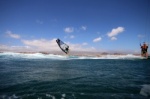 Windsurfing and kitesurfing at El Cabezo in El Medano Tenerife 16-09-2016