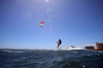 Windsurfing and kitesurfing at El Cabezo in El Medano Tenerife 16-09-2016
