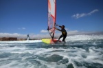 Windsurfing and kitesurfing at El Cabezo in El Medano Tenerife 16-09-2016
