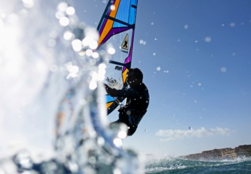 Windsurfing at El Cabezo in El Medano Tenerife 29-10-2013