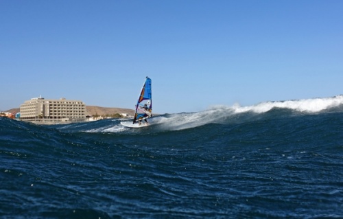 Windsurfing at El Cabezo in El Medano Tenerife 29-10-2013
