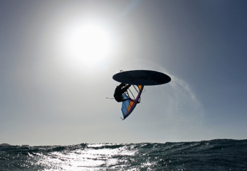 Windsurfing at El Cabezo in El Medano Tenerife 29-10-2013