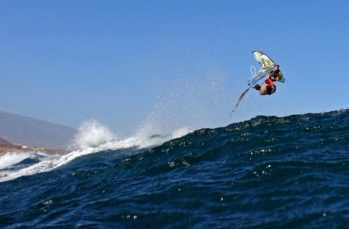 Windsurfing at El Cabezo in El Medano Tenerife 29-10-2013